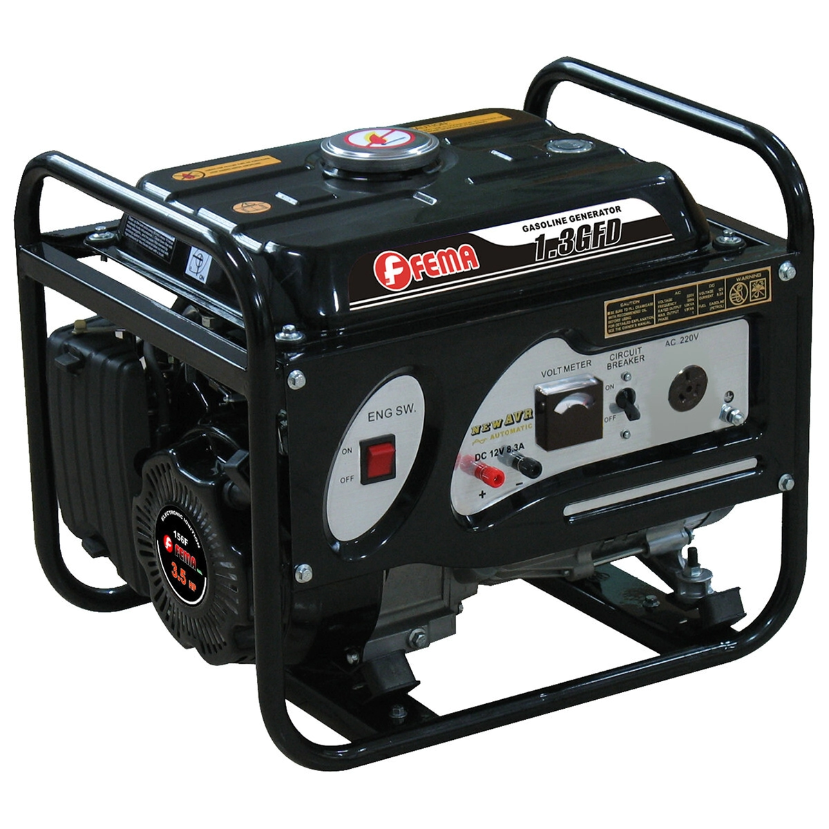 22222 GENERADOR FEMA 1200-1.3GFD-3.5 HP-OHV-1200W-1,3 KVA-220V-AVR- - Imagen 1