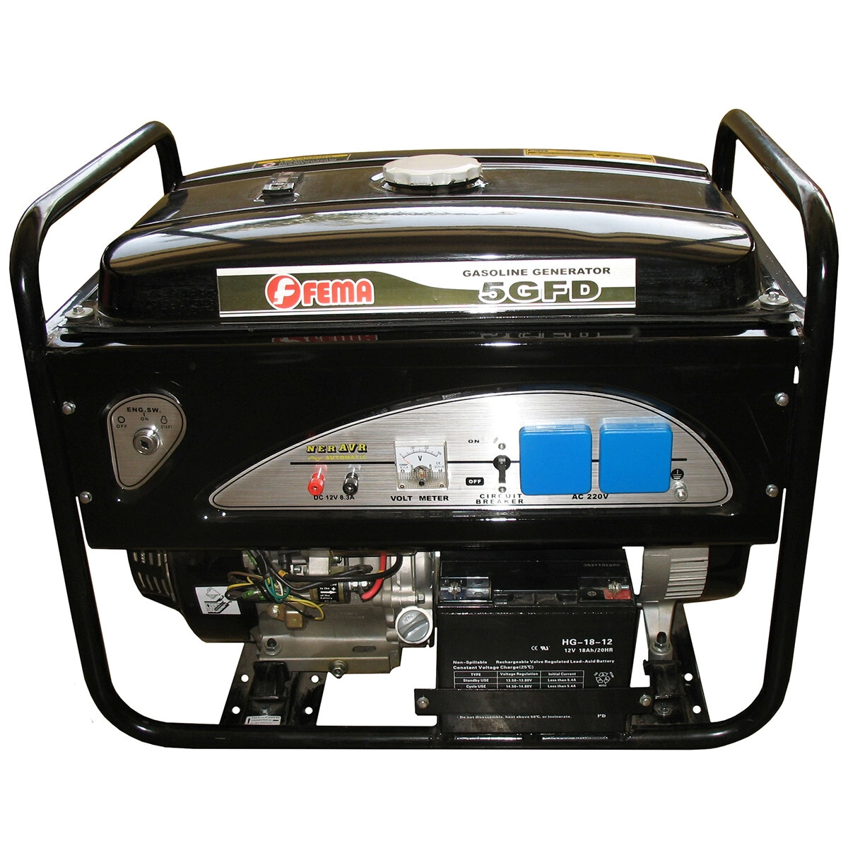 69380575-1.jpg GENERADOR FEMA 6600-5500W-13HP-OHV-6.5KVA-5,4 KW-220V- - Imagen 1