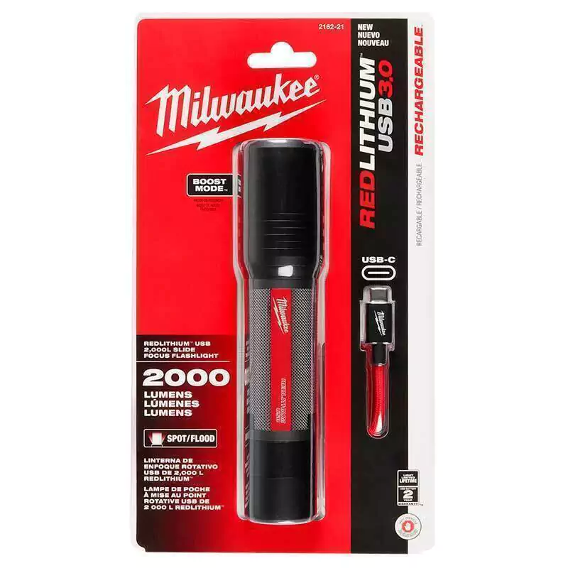img-31f3fed4-1366-4cca-89ce-2987610b2062-d1489806afedc676a517276324648811-1024-1024 LINTERNA 2000 LUMENS USB MILWAUKEE 2162-21 - Imagen 1