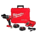 TALADRO CON PERCUTOR MILWAUKEE // BATERIA 5 AMP x 2/ CARGADOR / MALETIN 2904-259A - Imagen 2
