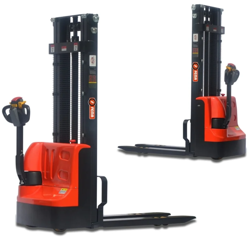 TRANSPALET ELEC.1500K-695-1150mm, ALT 3,0Mt-DOBLE MASTIL - Imagen 1