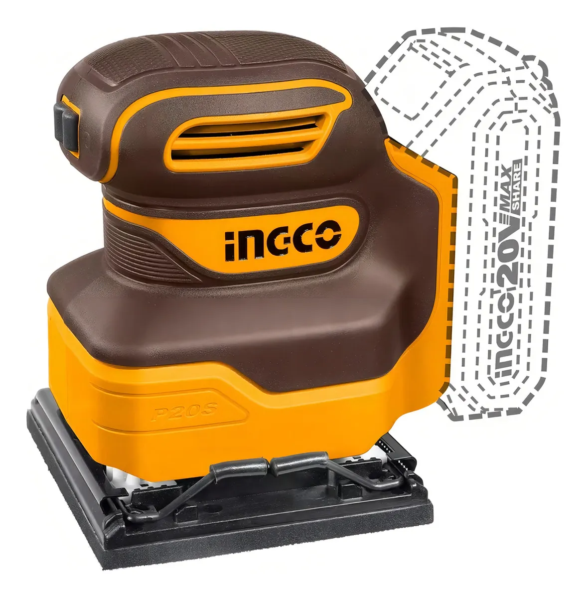 D_NQ_NP_2X_772743-MLA92525478943_092025-F Lijadora Orbital 20V Ingco CSHSLI2014 - Imagen 1