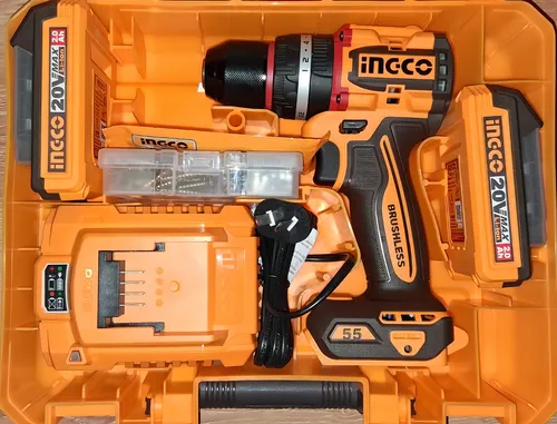 INGCO553 Taladro Atornillador Percutor Ingco Brushless 55nm - CIDLI20558-4 - Imagen 3