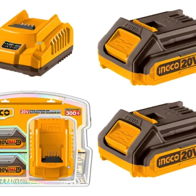 Set Cargador y 2 Baterias 2 Amp 20V Ingco FBCPK1222-4