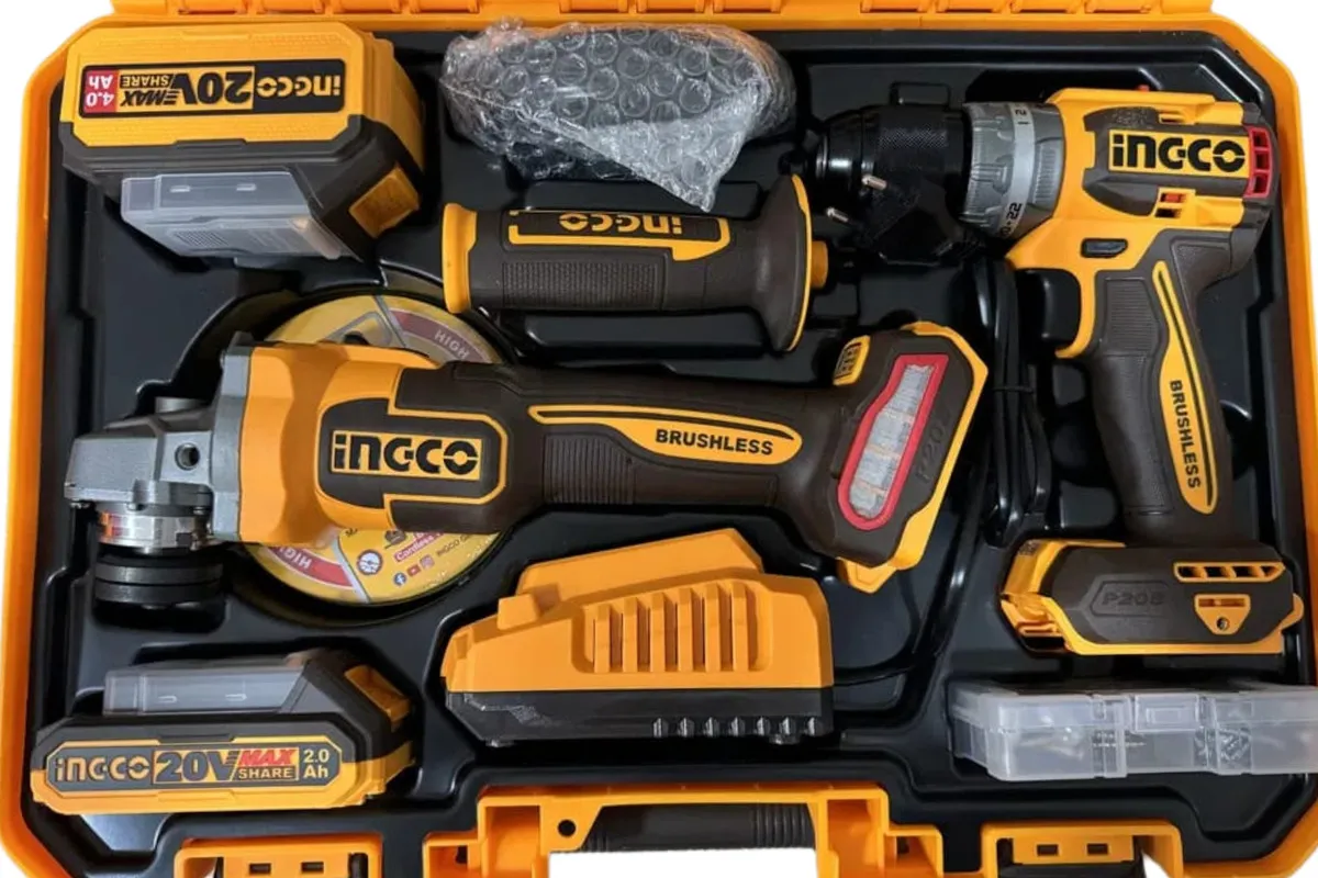 combo2 Combo Amoladora Ingco Brushless + Taladro Atornillador Percutor Ingco Brushless 66nm CKLI20273-4 - Imagen 2