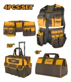 Kit De Bolsos + Porta Herramientas+ Chaleco Ingco COS230910