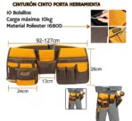 Kit De Bolsos + Porta Herramientas+ Chaleco Ingco COS230910 - Imagen 4