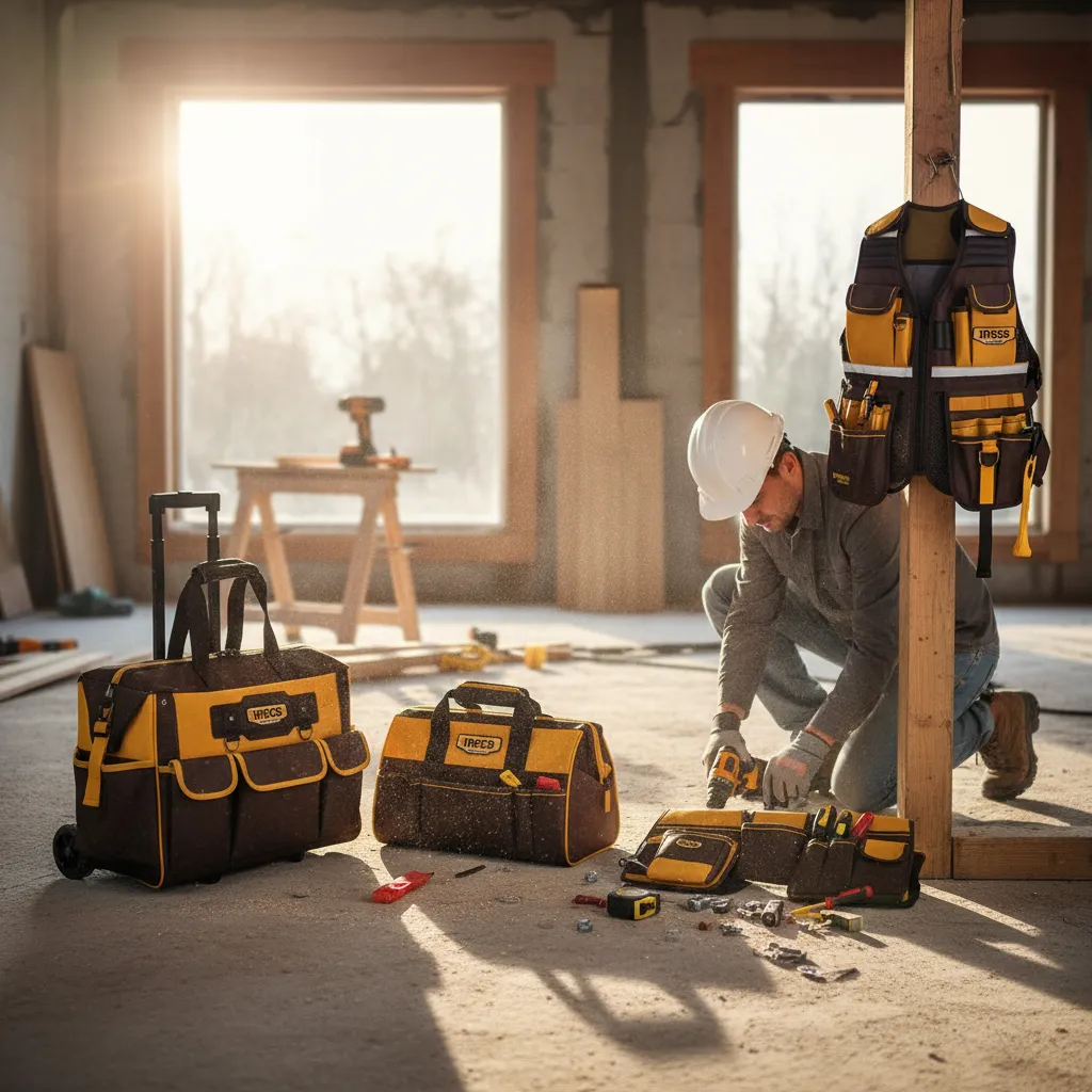 combob5 Kit De Bolsos + Porta Herramientas+ Chaleco Ingco COS230910 - Imagen 5