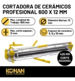 Cortaceramicos 600mm Konan KCC/600 - Imagen 2