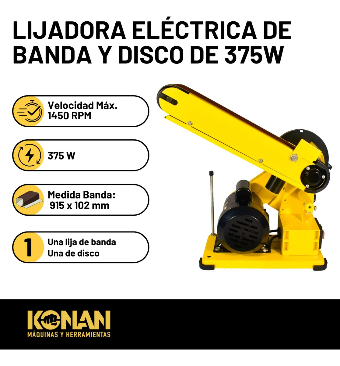 lijadorakonan2 Lijadora De Banda 375w Konan KLBD/375 - Imagen 2