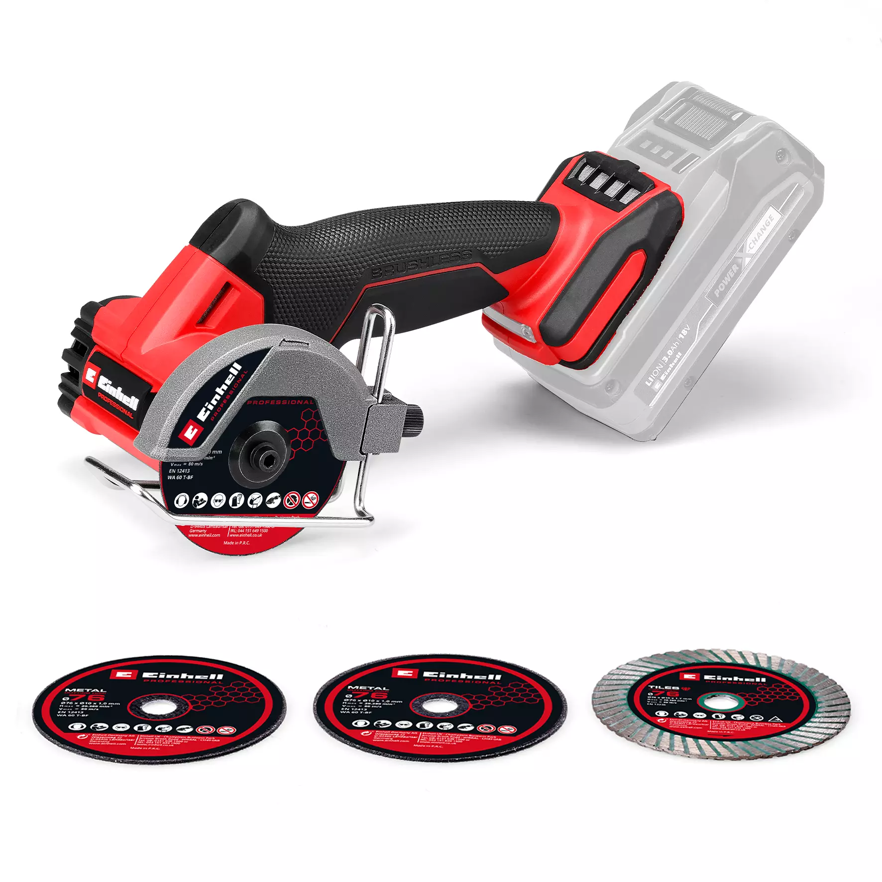 amoladora1 Mini-Amoladora Brushless 18V Einhell TP-CO 18/76-C Li BL - Solo - Imagen 1
